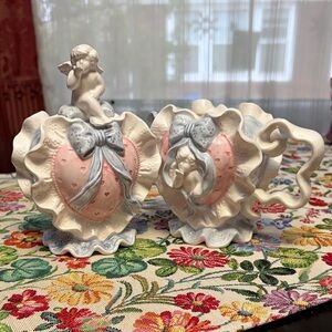 Cherub Sugar Bowl & Creamer Set